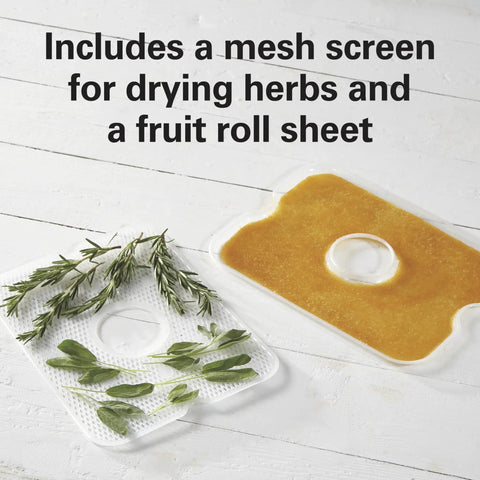 Digital Food Dehydrator With Five Stackable Bpa Free Trays And Adjustable Thermostat for drying herbs and making fruit leather.