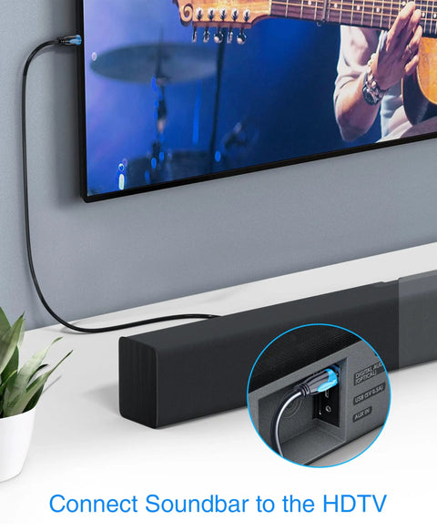 Badass Toslink Digital Optical Audio Cable 15 Feet Long In Wall Cl3 Rated connecting soundbar to HDTV with optical jack.