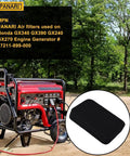 Honda GX270 Generator with air filter replacement next to it, compatible with GP5500 GP6500 GP7500 models.