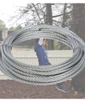 Beefy Stainless Steel Zipline Cable 5/16 Inch For Backyard Fun, Heavy Duty Outdoor Pulley Systems Rope, 7x19 Braided Steel