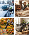 Cordless Leaf Blower Beast Power clearing snow, wood shavings, autumn leaves, and dust with 21V brushless motor, 6 speeds, 723 CFM