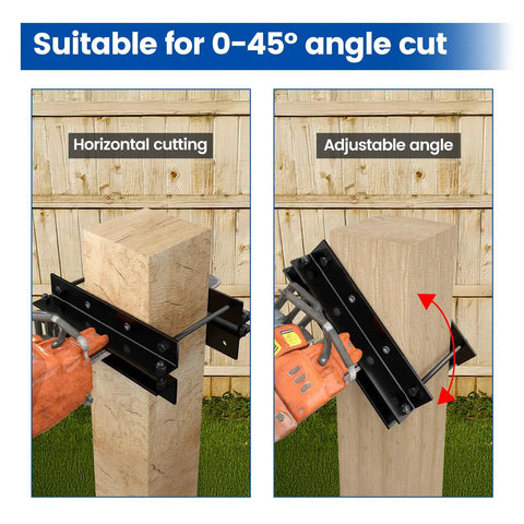 Reciprocating Saw Guide Attachment For Cutting 4x4 Fence And Deck Posts, Multi Angle 0 To 45 Degrees, Keeps Blade Steady
