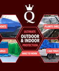 Heavy Duty 6x8 Tarp Waterproof And UV Resistant 12 Mil Thick 120 GSM Build Ideal For Camping Outdoor Furniture Cars Tents Projects
