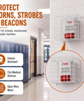 Tough As Nails Steel Wire Damage Stopper Cube Cage For Security Guard Equipment With Included Mounting Hardware, protecting fire alarm device