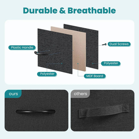 Material components of 7 Fabric Drawer Storage Organizer Chest With Vertical Dresser Design For Bedroom Or Living Room