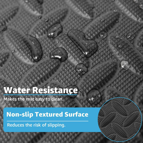 Close-up of Interlocking Foam Puzzle Gym Mats 24x24 Inch Half Inch Thick Durable Exercise Floor Tiles with water resistance