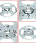 Go Kart Chain Sprocket Kit For 40 41 420 Chain, 48 Tooth Hub with 1 Inch Bore, Quarter Inch Keyway, various angles shown