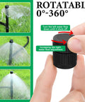 Game Changing 32 Pack Mushroom Bubblers Irrigation Heads With Smooth Adjustment Flow Control Valve Black Sprinkler Emitters, rotatable watering nozzle adjustment.
