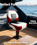 Two Piece 7 Inch Boat Seat Swivel With Flat Pedestal Base Black Marine Replacement Gear Delivering Smooth Full 360 Spin on a deck.