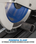 Heavy Duty 14 Inch Metal Cutting Chop Saw With 14 Inch Carbide Tipped Blade Dry Cut Miter 45 Degrees For Precise Metal Work