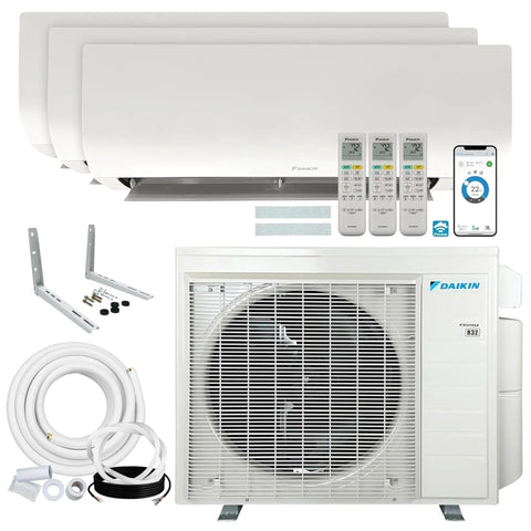 Three Zone Mini Split Heat Pump 36000 Btu 20 Seer2 Crisp Cooling And Slick Heating Hassle Free Setup Pre Charged Ductless Ac System Built Tough For Serious Year Round Home Comfort