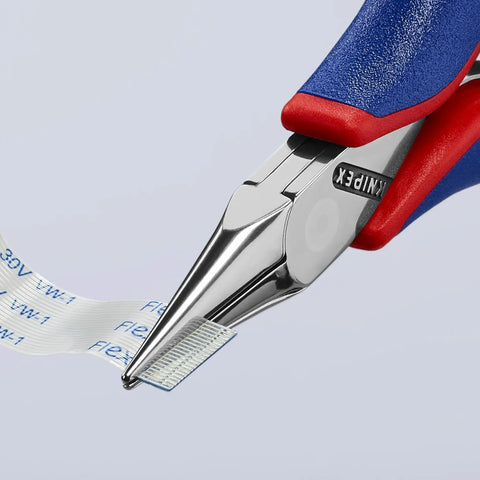 Ultra Fine Electronics Pliers With Flat Tips For Tiny Component Handling gripping a flexible cable
