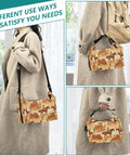 Desert Cowboy Lunch Bag With Insulation Rides A Horse Across The Sand Lunch Tote shown in different carry methods indoors
