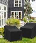 Waterproof Adirondack Chair Covers 2 Pack for Outdoor Patio Furniture Fits Up To 32W x 37D x 36H Inches Black Heavy Duty