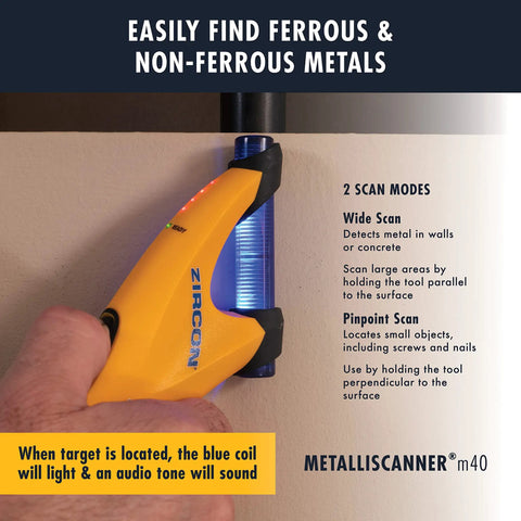 Built Different Electronic Metal Detector With Pinpoint Sweep For Nails And Fasteners Wall Scanner Finds Magnetic Metals Up To Four Inches Deep Inside Concrete Or Standard Drywall Panels