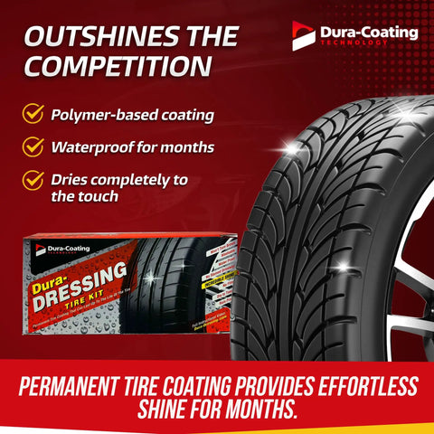 All In One Tire Shine And Cleaner Kit With 16 Ounce Spray For Long Lasting Gloss And Weatherproof Finish packaging image