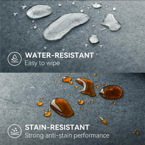 Close-up of water and stain repellent microfiber in Pack of 4 Outdoor Pillow Covers 18x18 Inches Blue, easy to wipe and clean.