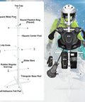 Hockey Gear Drying Rack For Full Sets Of Adult And Youth Equipment With Integrated Stick Holder and Reinforced Metal Frame