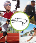 Athletes wearing 20 Pairs No Slip Eyeglasses Ear Grips Hook Silicone Temple Tips Sleeve Retainer For Eyewear Sunglasses Sports Glasses