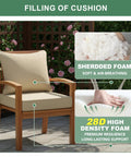4 Pack Outdoor Chair Cushions Faux Linen For Patio Furniture With Deep Seat Cushions And Plush Backrest Cozy Support Water Resistant Ties And Removable Covers Non Slip Bottom 24 By 24 Inch Nature
