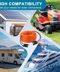 Fifty Foot Solar Panel Extension Cable 10AWG And 14AWG With IP68 Waterproof Male And Female Connectors for RVs Boats Homes and Cars