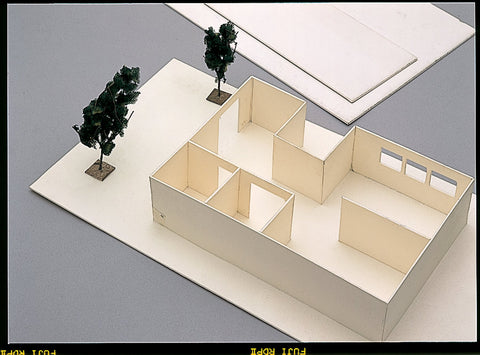 Architectural model made with mat boards using Mat Board Cutter 45 Degree Bevel For Precise Framing Aluminum Die Cast Grip NT Professional MAT45P.