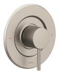Align Brushed Nickel Shower Trim Kit With Temperature Control Lever For Tub And Shower, Posi Temp Valve Required