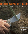 EDC Pocket Knife With 2.97 Inch 14C28N Blade, G10 Handle cutting rope outdoors