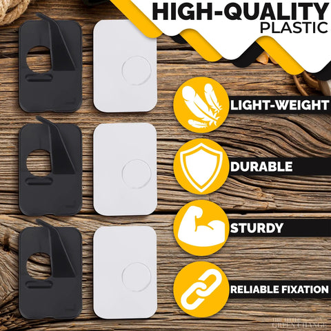 Three Pack Arrow Rest For Compound Bows And Recurve Bows Black Plastic Bow Rest features lightweight, durable design.