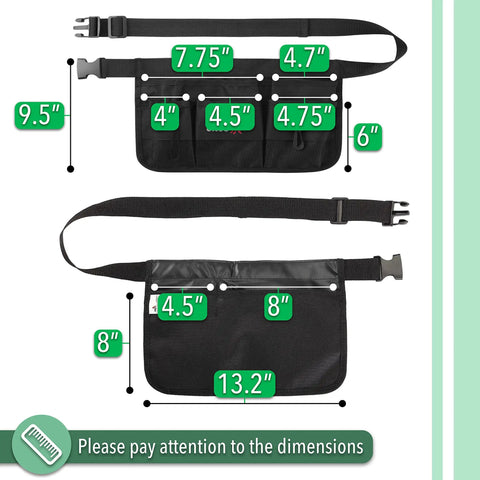 Garden Tool Belt For Men With Pockets, Durable Waist Apron For Yard Work, Carpenter And Utility Belt dimensions chart