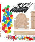 Hands On Rubber Band Propeller Car Kit 10 Pack for STEM Projects Kids 8+ with wheels, laser-cut parts, and rubber bands