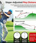 Golfer using Must Have Magnetic Golf Rangefinder With Slope And Flag Lock 6X Zoom 5 To 1000 Yards Laser Rangefinder USB C Rechargeable