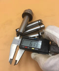 Heavy Duty MT2 Morse Taper Live Center And Drive Set For Wood Lathes with precision tips and caliper measuring 6.13mm.