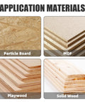 Application materials for Spoilboard Surfacing Router Bit 1/2 Inch Shank 2 Inch Diameter 4-Wing YG6X Carbide Rabbet Slot Cutter