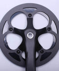 Rugged Aluminum Chainring Guard For 130mm BCD Sprockets 42T 44T 46T 48T 52T 53T 54T 56T 58T 60T Fits MTB EBike Road City And Folding Bikes Beefy Chain Ring Protector Cover For Tough Rides, showing black anodized finish.