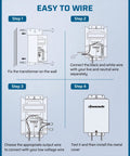 Wiring instructions for Plug And Play 100W Pool Light Transformer 120V AC To 12V 13V 14V AC Multi Tap Low Voltage Power Supply
