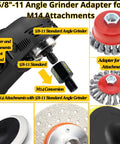 European To North American Thread Converter M14 Male To 5/8-11 Female Angle Grinder Adapter with accessories.