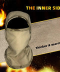 Camo Military Balaclava For Winter Outdoor Gear Cozy Warm Plush Face Mask Ski Mask For Hunting Fishing And Motorcycle Riding Windproof Unisex Elastic Fit All Day Comfort showing inner side