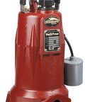 2 Hp Submersible Grinder Pump With 1 1/4 Inch Discharge Rugged Omnivore Series designed for septic tanks, featuring heavy-duty cast body.