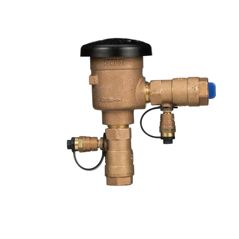 3/4 Inch Pressure Vacuum Breaker Assembly Built Like A Truck For No Fuss Backsiphonage Protection With Corrosion Resistant Housing Easy Setup Commercial Gear And Winter Ready Performance. Cast bronze valve with dual test ports.