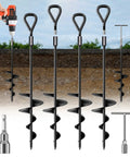 Rock Solid Legit Heavy Duty 18 Inch Ground Anchors Screw In Earth Stakes With T Handle Wrench For Camping Tents Swing Sets And Shed Securing 4 Pack Black Equipment with steel augers and wrench