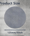 Close-up of a single 5 inch mesh sanding disc, product size 125mm, from 50 Pack 5 Inch Mesh Sanding Discs Set With Grits 80 120 180 240 320 Dust Free Hook And Loop Round Discs For Drywall Sander And Random Orbital Sander Pro DIY Friendly Works With Most 5 Inch Sander Heads For Easy Dust Extraction.