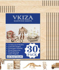VIKZA basswood sheets, 12x12x1/8 in (3mm), 30-pack; unfinished wood for crafts and laser cutting.