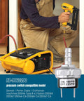 Drop-In 180-225 PSI Air Compressor Pressure Switch Replacement for Dewalt, Porter-Cable, Craftsman Machines AB-9063290, shown installed