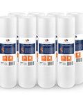 One Micron Sediment Water Filter Replacement Cartridge For Whole House Systems 20 By 4.5 Inch With Triple Layer Filtration Keeps Water Crystal Clear Fits AP810 2 SDC 45 2005 FPMB5 20 P5 20 FP25B 155358 43 8 Pack image showing eight filter cartridges