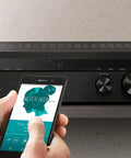 Two Channel Home Stereo Receiver With Phono Input And Bluetooth, 100 Watts Per Channel, RCA Inputs, Built In Phono Stage