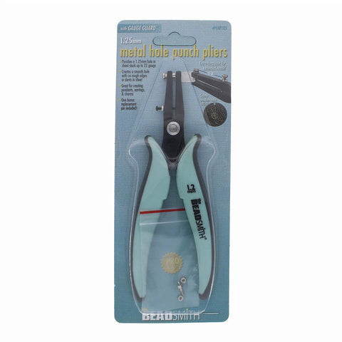 Metal Hole Punch Pliers With Gauge Guard For Soft Metals Up To 22 Gauge And 1.25mm Hole Size Pro Grade For Jewelry Making No Indentations
