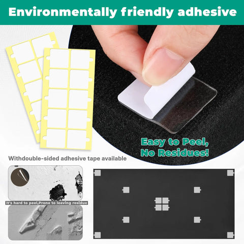 Easy to peel environmentally friendly adhesive for mounting Heavy Duty Soundproof Foam Panels For Walls 4 Pack.