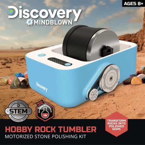 Deluxe Rock Tumbler Kit For Kids And Beginners Turn Rough Rocks Into Shiny Gems With 20 Stones, 4 Grits And Gem Case