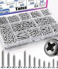 Self Tapping Wood Screws Set 685Pcs M2 M3 M4 Phillips Pan Head Assortment Kit 14 Sizes, carbon steel organizer box